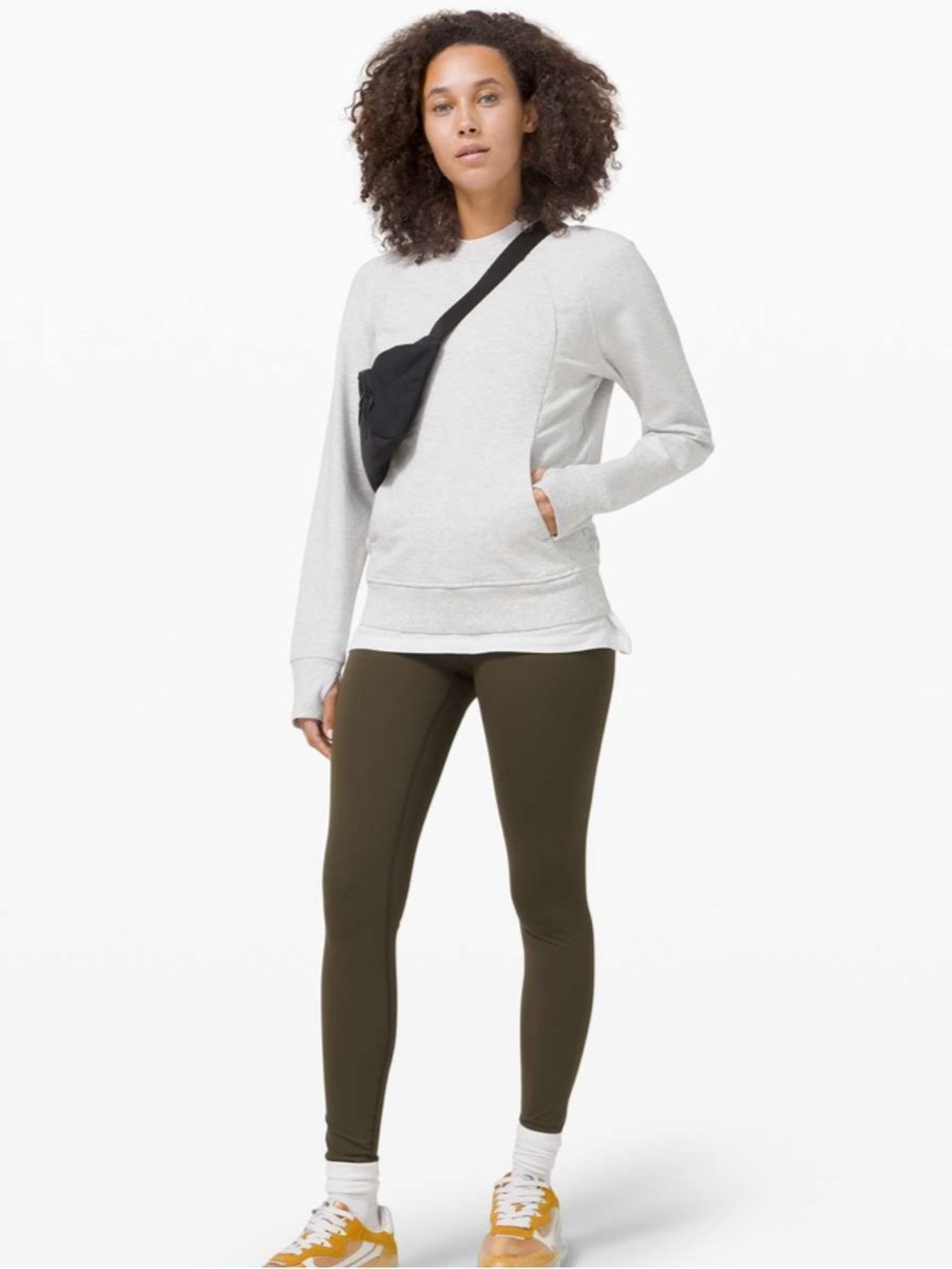 Lululemon Scuba Crew Heathered Core Ultra Light Grey in size 12 - Picture 2 of 9